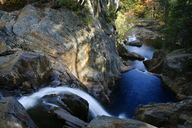 smalls falls maine forest stream river water waterfalls cascade timelapse fall color floiage
